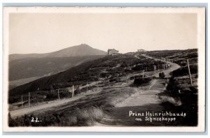 Poland Postcard Prince Heinrich Baude M Snezka Mountain 1927 RPPC Photo