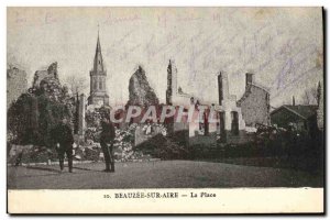 Old Postcard Army Beauzee on Aire Place
