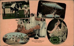 Asbury Park NJ Children's Carnival Series Parade Antique Dolls c1910 PC