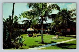 Key West FL-Florida Tropical Key Wester Hotel Guests Advertising Chrome Postcard