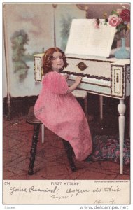 Girl on Piano , First Attempt , PU-1907