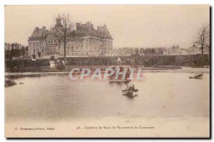 Old Postcard Chateau of Vaux le Vicomte and the Crown
