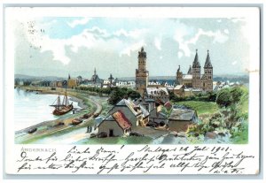 1901 View of Andernach Rhineland-Palatinate Germany Antique Posted Postcard