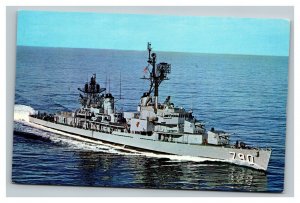Vintage 1960's Military Postcard USS Shelton Gearing Class Destroyer Ship
