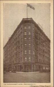 Providence RI Narragansett Hotel c1915 Postcard