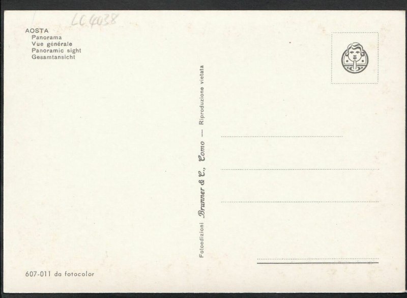 Italy Postcard - Aosta - Panoramic Sight  LC4038