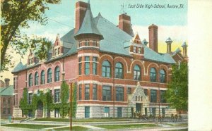 Aurora Illinois East Side High School C-1910 Postcard Lindstrom undivided 6143