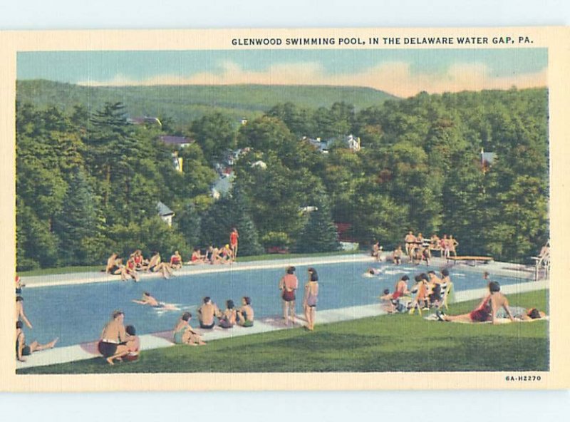 Linen GLENWOOD SWIMMING POOL Delaware Water Gap - Near Stroudsburg PA AF2375@