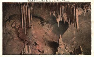 Vintage Postcard Cathedral Spires Geological Passage Garden Of The Gods Colorado