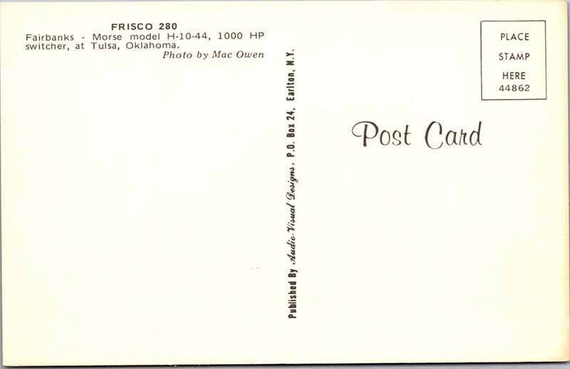 Postcard TRAIN SCENE Tulsa Oklahoma OK AK0056