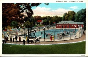 Iowa Estherville Riverside Pool Curteich