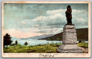 Lake George New York 1905 Postcard Battle Monument