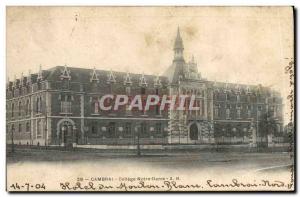 Old Postcard Cambrai College Notre Dame