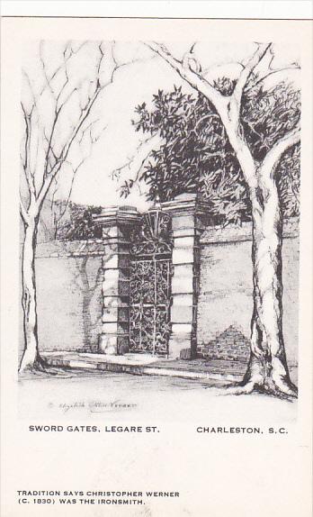 Sword Gate Legare Street by Elizabeth O'Neill Verner Charleston South Carolin...