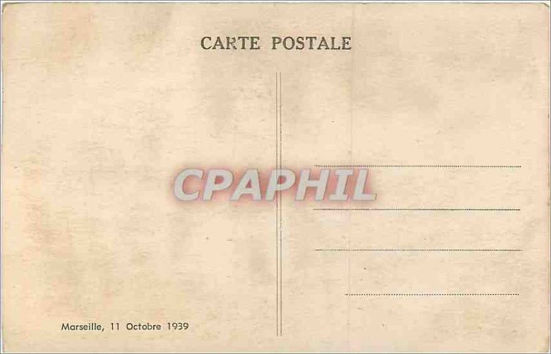 Old Postcard Marseille Fort Saint John October 11, 1939