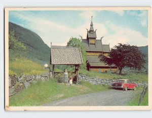 Postcard Hopperstad Stave Church, Vik i Sogn, Norway