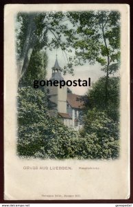 dc1478 - GERMANY Gruss aus Luebben Soreewald 1900s Hospitalkirche
