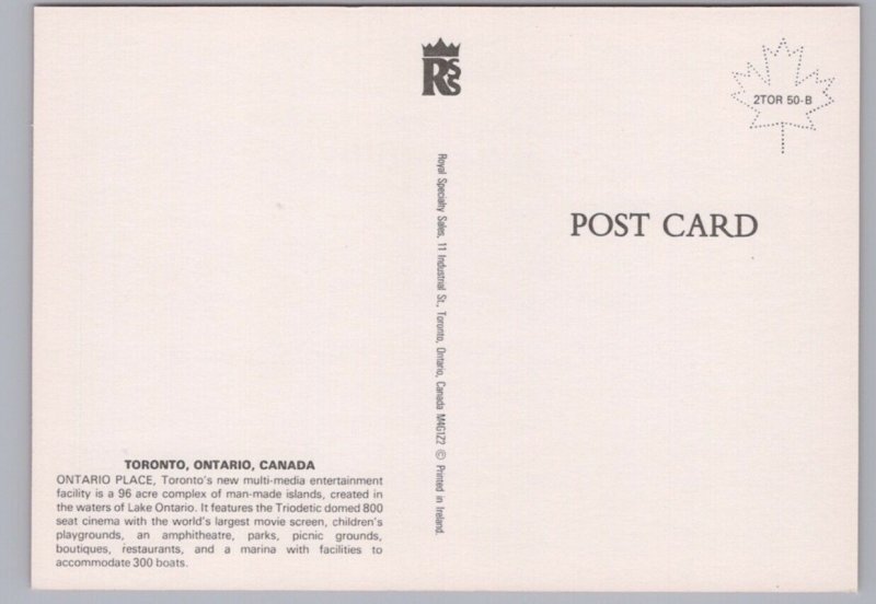 Pleasure Craft, Marina, Ontario Place, Toronto, Chrome Postcard #1