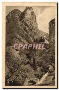 Old Postcard Landscapes and stones Provence Moutiers Ste Marie Chapel Beauvou...