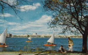 Massachusetts Institute Of Technology With Part Of The Institute Dinghy Fleet...