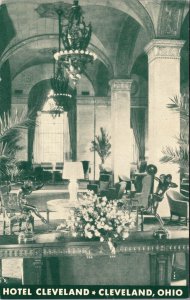 Postcard Interior of Hotel Cleveland in Cleveland, Ohio~2166