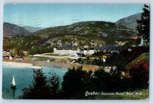 Quebec Canada Postcard Tadousac Hotel from Park 1913 Charmette Tuck Art