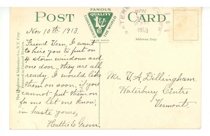 VT - Montpelier. Main Street looking North circa 1913