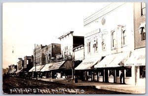 K44/ Medford Wisconsin RPPC Postcard c1910 Front St Stores Newburg 234