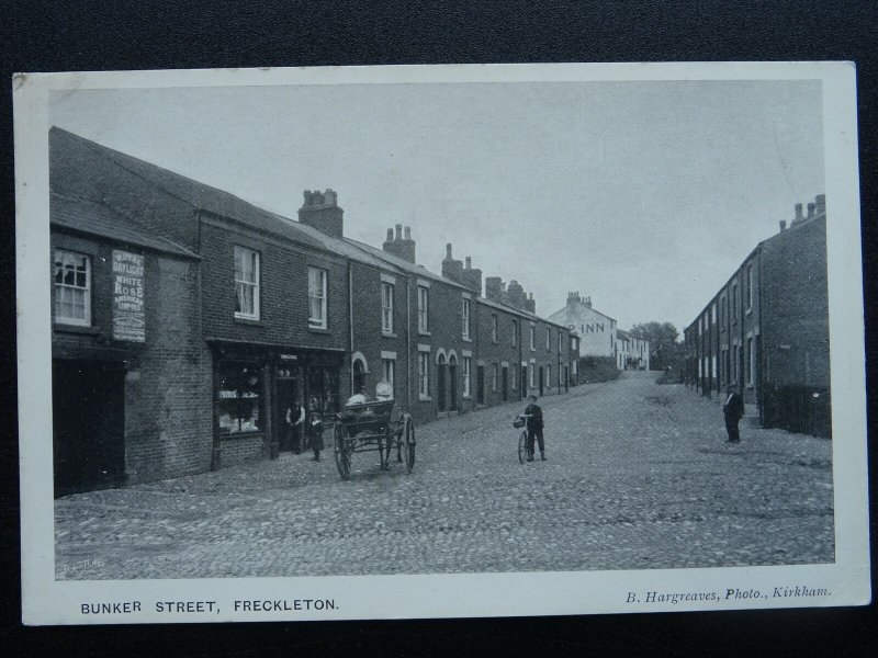 Preston FRECKLETON Bunker Street shows THE SHIP INN Old Postcard by B Hargreaves 