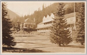 Glacier House British Columbia CPR Hotel RPPC Postcard H83