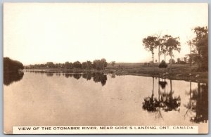 Postcard RPPC c1910s Gores Landing Ontario View Of the Otonabee River