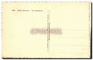 Old Postcard Agde's Cathedral