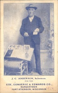 Fort Atkinson WI Converse Edwards Nurseryman Edwards Advert Vintage Postcard