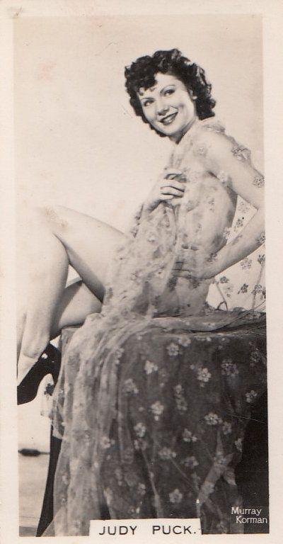 Judy Puck Hollywood Actress Rare Real Photo Cigarette Card