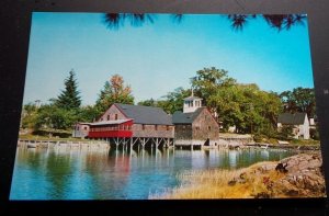 VINT. UNUSED POSTCARD - OLDE GRIST MILL, BUILT 1749, KENNEBUNKPORT, MAINE