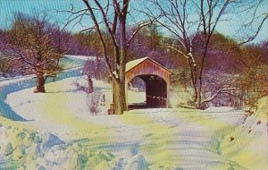 Ohio Brief Buckeye Covered Bridge in Winter