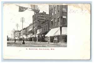 c1905 S. Barstow Fleming's Jewelry Store Eau Claire Wisconsin WI Postcard