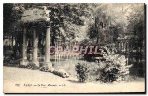 Postcard Old Paris Parc Monceau
