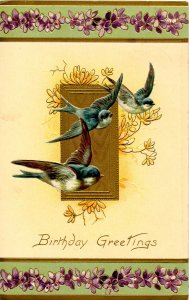 Greeting - Birthday. Embossed, Gold Foil