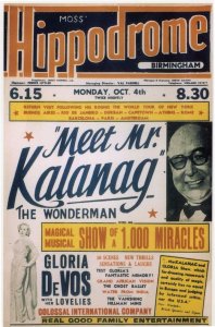 Helmut Schreiber Kalang German Old Magician Live Theatre Poster Postcard