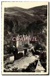Old Postcard Gorges Du Tarn In view of the castle from the Champ
