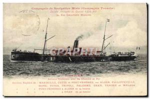 Old Postcard Navigation Company Mixed Company Touache Djurjura