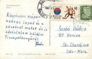 Hungary river panoramic view hidrocentrala Postcard