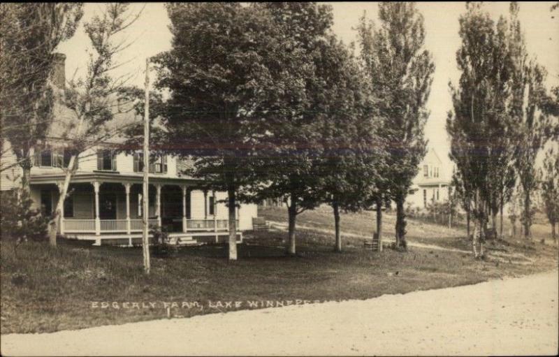 Edgerly Farm Lake Winnipesaukee Tuftonboro NH c1915 Real Photo Postcard