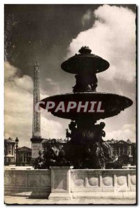 Old Postcard Paris Concorde Square