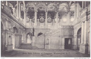 Interior,  Main Hall,  Library of Congress,  Washington D.C.,  00-10s