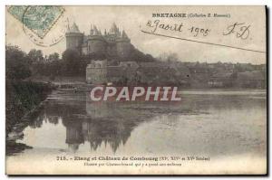 Old Postcard Combourg Chateau Pond