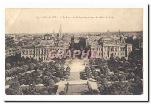 Strasbourg Postcard Old Place of the republic view of the palace of the Rhine