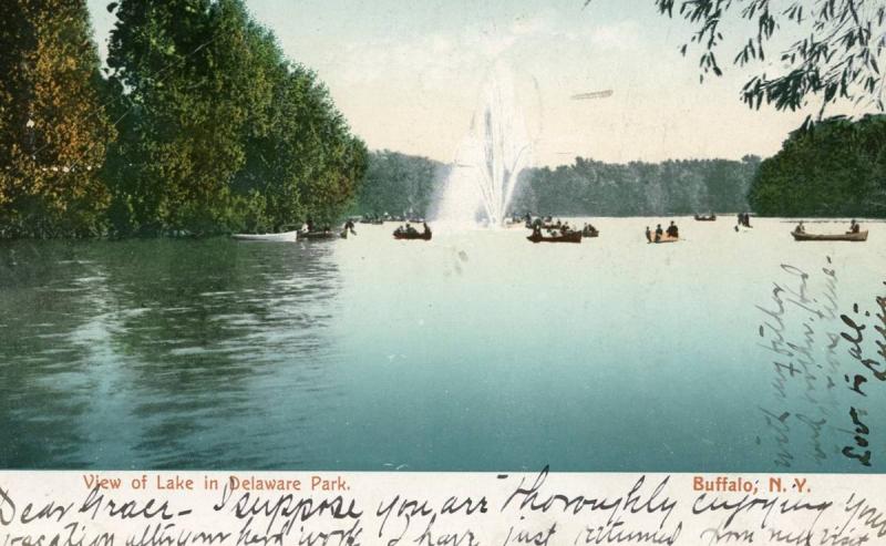 NY - Buffalo. Lake in Delaware Park