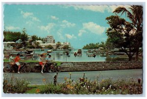 Bermuda Postcard Flatts Inlet Village from Lazy Corner and North Shore Road 1965